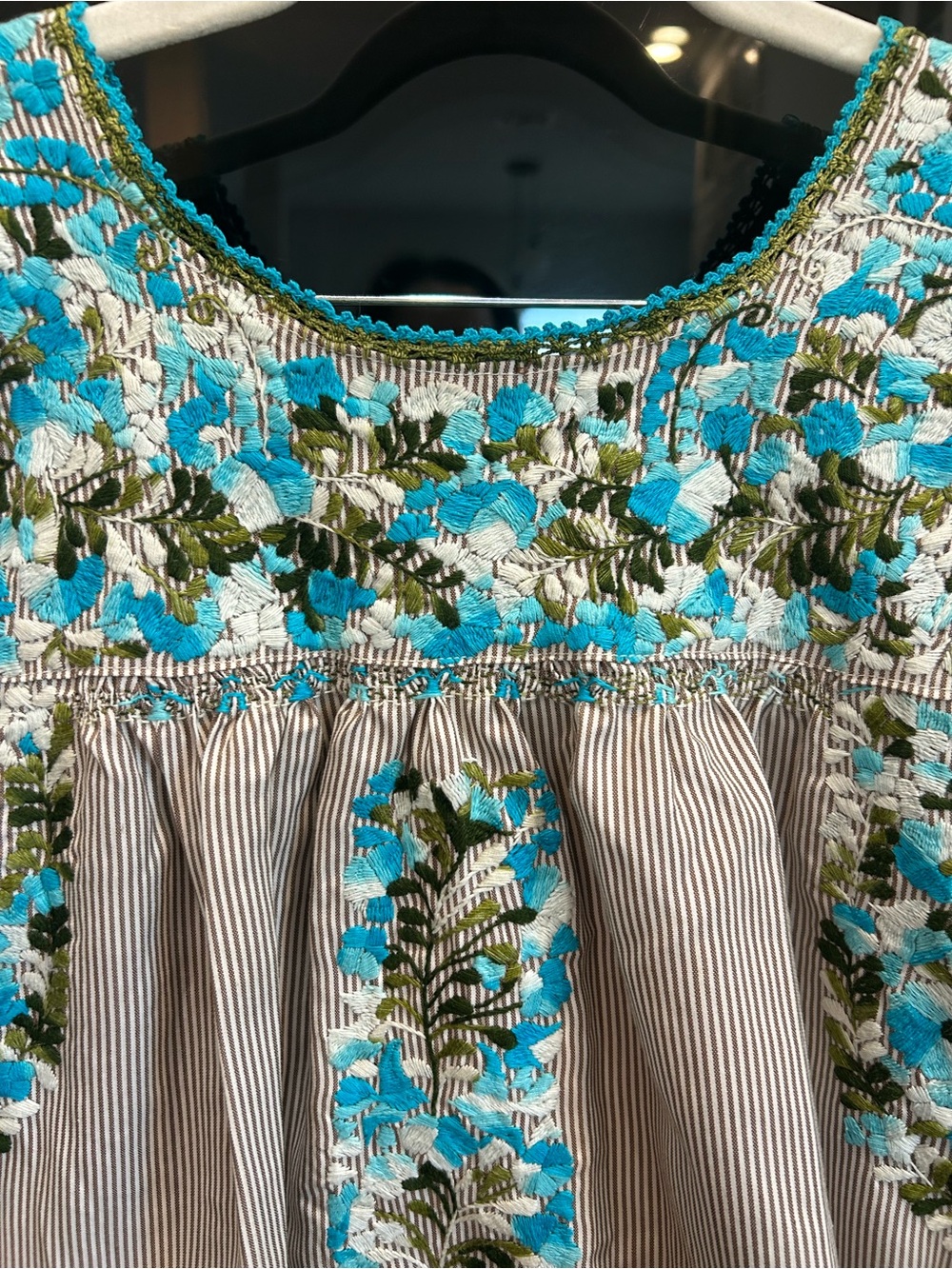 Margarita mercantile Embroidered Flutter Sleeve Mexican blouse size M? - Picture 2 of 8